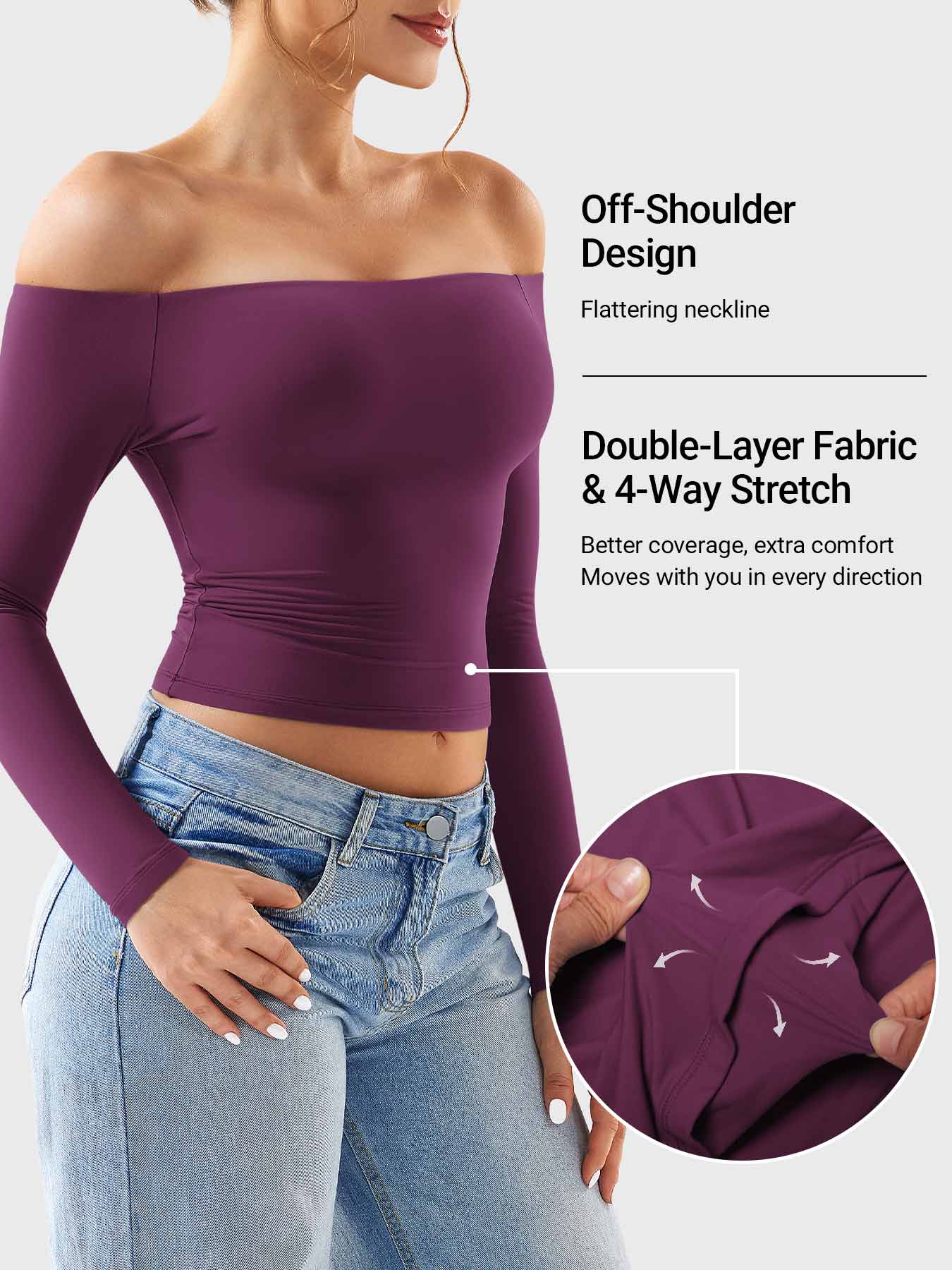 Blusa Y2K con hombros descubiertos Luzlie de Yeoreo