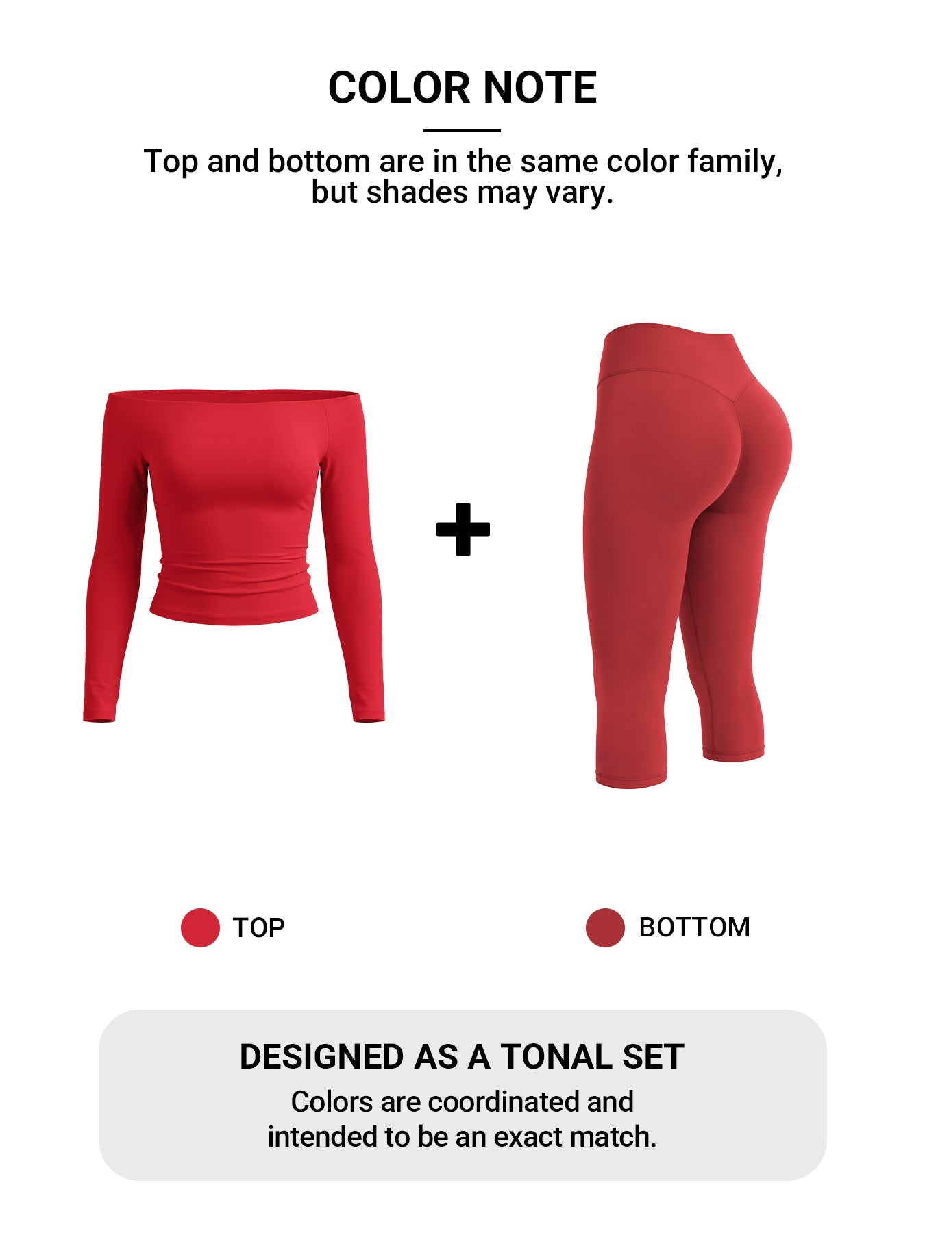 Yeoreo Ease Off-Shoulder Top & Capri Legging 2 Piece Set