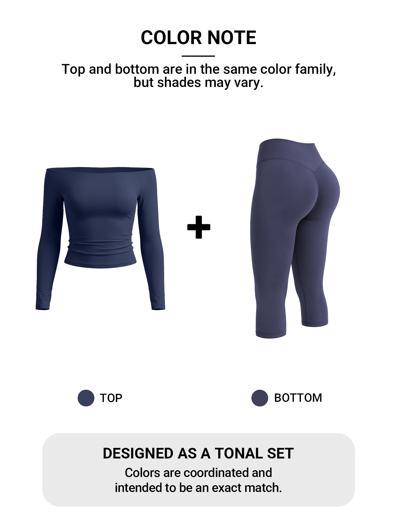 Yeoreo Ease Off-Shoulder Top & Capri Legging 2 Piece Set