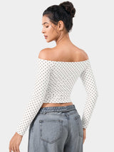 White Polka Dots